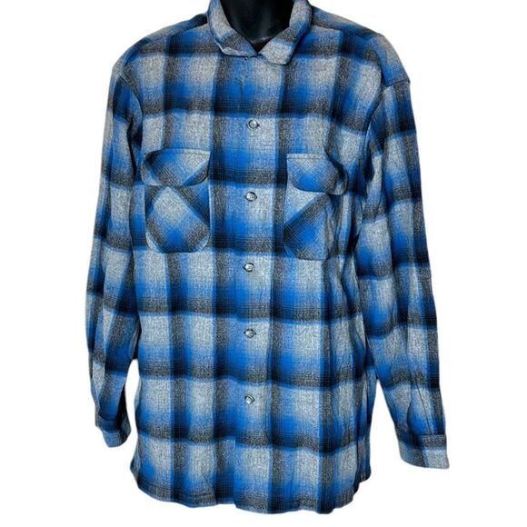 Pendleton Other - Pendleton men’s the original board shirt 100% virgin wool blue plaid large